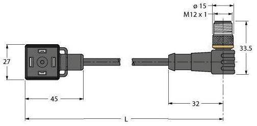 Turck 6606792 Vas22 S80 E 0.3 Wsc5.31 T/Txl Ventilsteckverbinder Verbindungsleitun B-Ware von Turck