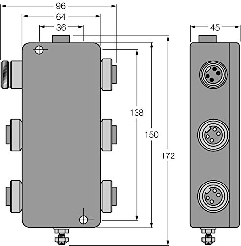 Turck 6611413-JBBS-48SC-M413/EX,PROFIBUS-PA IP67-Verteilerbaustein,4-kanalig von Turck