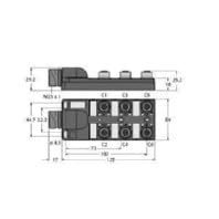 Turck 6611960-TB-6M12-4-CS12H,Passiver Aktuator-/Sensor-Verteiler M12x1 6-fach von Turck