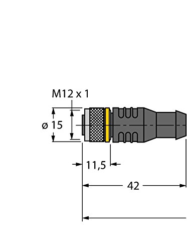 Turck 6625011 - RKC4T-5/TEL, Aktuator- und Sensorleitung/PVC Anschlussleitung von Turck