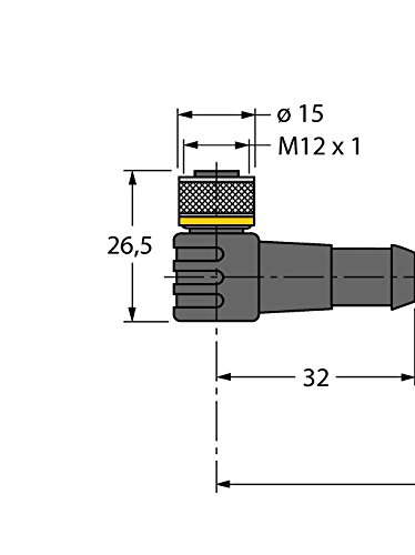 Turck 6625238-WKC4.4T-0,6-RSC4.4T/TEL,Aktuator-/Sensorleitung/PVC Verbindungsleitung von Turck