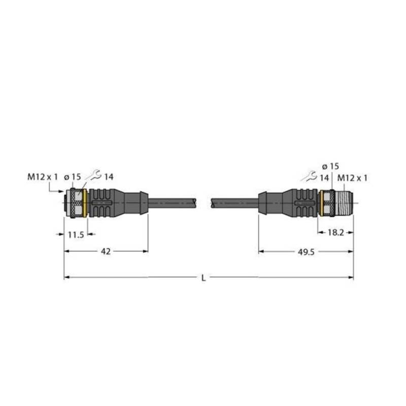 Turck 6625599 Sensor /Aktor Steckverbinder Konfektioniert Verbindungsleitung B-Ware von Turck