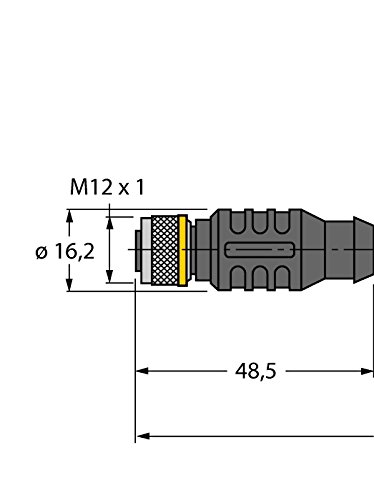 Turck 6625887-RKC4.4T-P7X2-2-RSC4.4T/TXL,Aktuator-/Sensorleit./PUR Verbindungsleit. von Turck