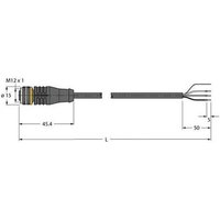 Turck 6626282 Sensor-/Aktor-Anschlussleitung 5m Polzahl: 3 1St. von Turck