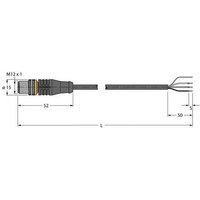 Turck 6626301 Sensor-/Aktor-Anschlussleitung 10m Polzahl: 3 1St. von Turck