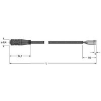 Turck 6627370 Sensor-/Aktor-Anschlussleitung 2m Polzahl: 4 1St. von Turck