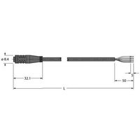 Turck 6627382 Sensor-/Aktor-Anschlussleitung 2m Polzahl: 4 1St. von Turck