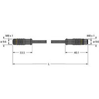 Turck 6627449 Sensor-/Aktor-Steckverbinder, konfektioniert 1m Polzahl: 4 1St. von Turck