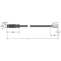 Turck 6627465 Sensor-/Aktor-Anschlussleitung 10m Polzahl: 3 1St. von Turck