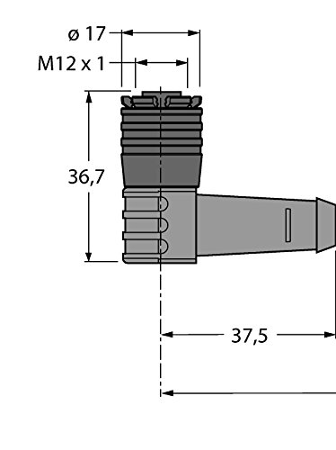 Turck 6628032-WKC4.4Q-5/TXL,Aktuator-/Sensorleitung/PUR Schnellverschluss-Anschlussl. von Turck