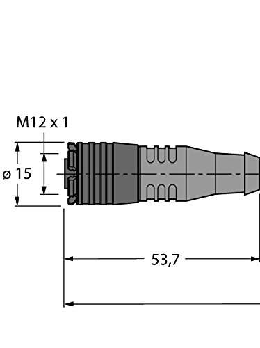 Turck 6628042-RKC4.4Q-5-RSC4.4Q/TXL,Aktuator-/Sensorleitung/PUR von Turck