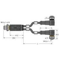 Turck 6628096 Sensor-/Aktor-Verteiler und Adapter 0.15m 1St. von Turck