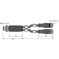 Turck 6628110 Sensor-/Aktor-Verteiler und Adapter 0.30m 1St. von Turck