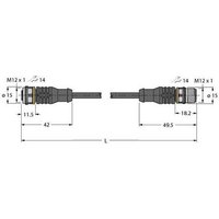Turck 6629341 Sensor-/Aktor-Steckverbinder, konfektioniert 1m Polzahl: 4 1St. Turck 6629341 Sensor-/Aktor-Steckverbinder, konfektioniert 1m Polzahl: 4 1St. von Turck