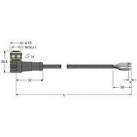 Turck 6629725 Sensor-/Aktor-Anschlussleitung 2m Polzahl: 5 1St. von Turck