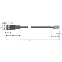 Turck 6629769 Sensor-/Aktor-Anschlussleitung 2m Polzahl: 5 1St. von Turck