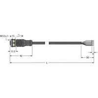 Turck 6632033 Sensor-/Aktor-Anschlussleitung 1m Polzahl: 5 1St. von Turck