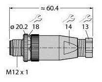 Turck 6904611 Sensor /Aktor Steckverbinder Unkonfektioniert Verbindungsleitung B-Ware von Turck