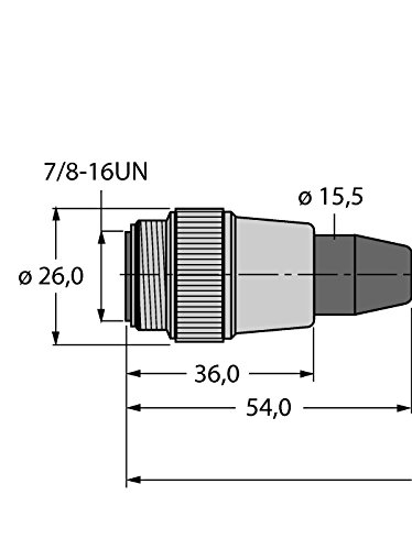 Turck 6914143 - RSM52-10M, Versorgungsleitung PUR-Kabelmantel, 5-polig von Turck