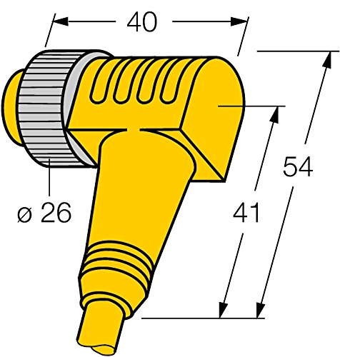 Turck 6915224 - WKM31-2M, 7/8″, Rundsteckverbinder Kupplung 7/8″, von Turck