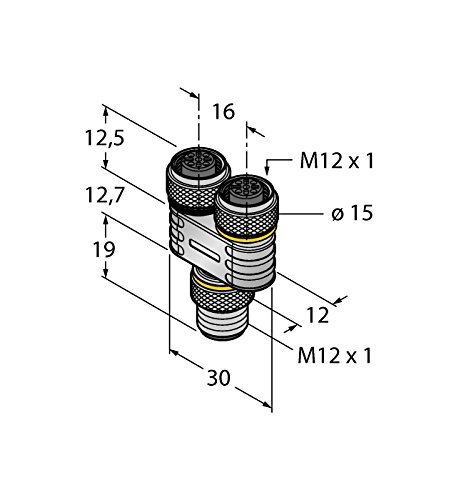 Turck 6930547-YB2-FSM5-2FKM5.4-P7X3,2-fach-Verteilersysteme Y-Verteiler von Turck