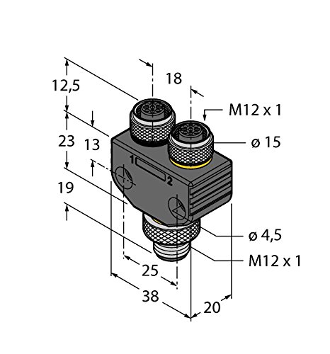 Turck 6930560-VB2-FSM4.4-2FKM4,2-fach-Verteilersysteme Y-Verteiler von Turck