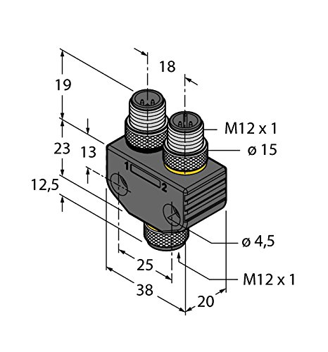 Turck 6930561-VB2-FKM4.4-2FSM4,2-fach-Verteilersysteme Y-Verteiler von Turck