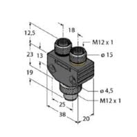 Turck 6930567-VB2-PX3-FSM4.4-2FKM4,2-fach-Verteilersysteme Y-Verteiler von Turck