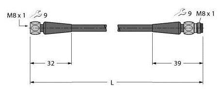 Turck 6933517 Sensor /Aktor Steckverbinder Verbinder Verbindungsleitung Leitung B-Ware von Turck