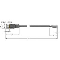 Turck 6933716 Sensor-/Aktor-Anschlussleitung 10m Polzahl: 4 1St. von Turck