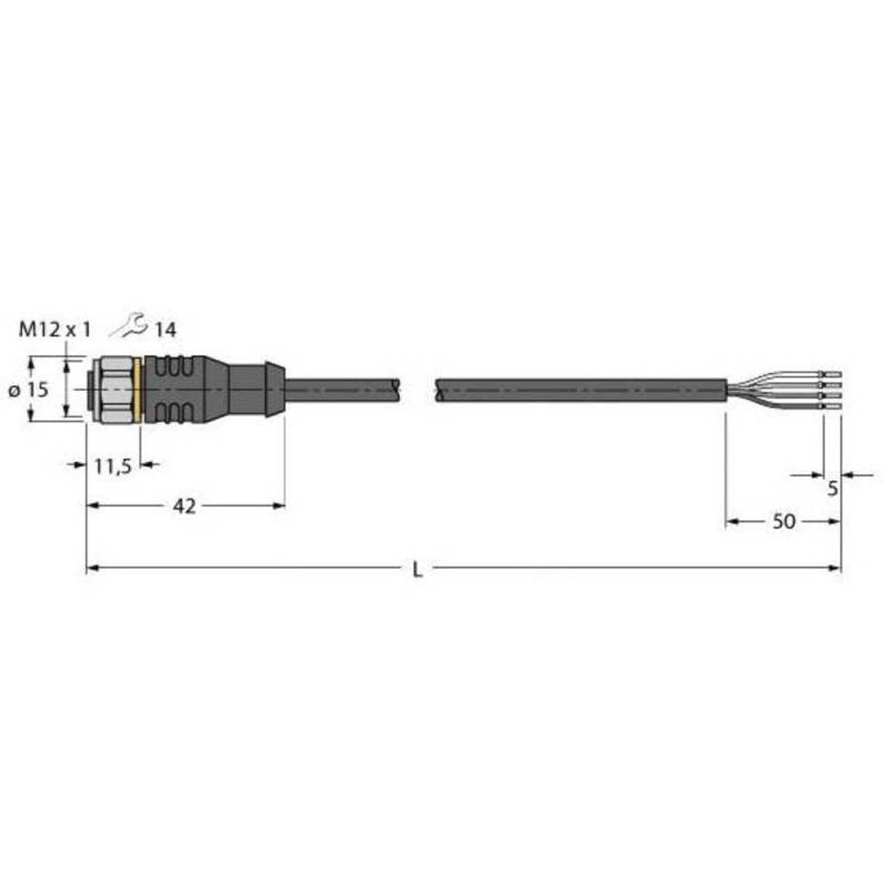 Turck 6933720 Sensor-/Aktor-Anschlussleitung Sensorleitung Leitung von Turck