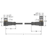 Turck 6934989 Sensor-/Aktor-Steckverbinder, konfektioniert 5m Polzahl: 5 1St. von Turck