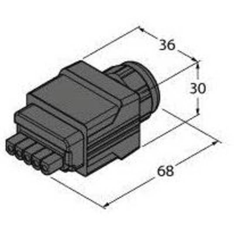 Turck 6935632 Aida Power Cc Push Pull Power Steckverbinder Verbinder B-Ware von Turck