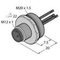 Turck 6935745 Sensor-/Aktor-Steckverbinder, unkonfektioniert Flanschstecker 1St. von Turck