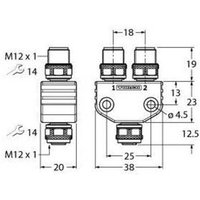 Turck 6936821 Sensor-/Aktor-Verteiler und Adapter 1St. von Turck