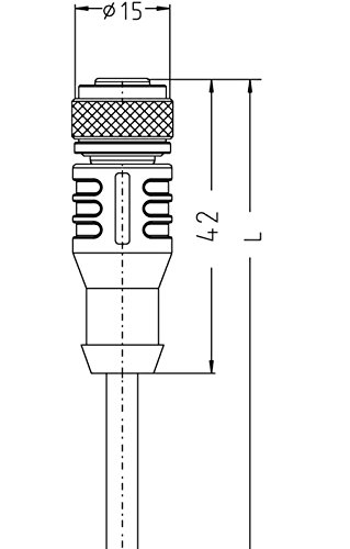 Turck 8036085 - HT-WAK3-5/S2430, Anschlussleitung Kupplung M12x1, Hochtemperaturfest von Turck