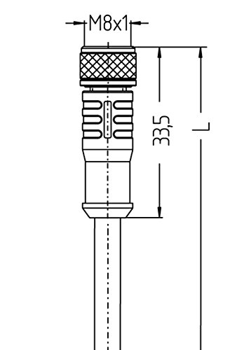 Turck 8036098 - HT-SKP4-5/S2430, Anschlussleitung Kupplung M8x1, Hochtemperaturfest von Turck