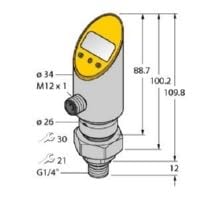 Turck Druckschalter 1 St. PS010V-504-2UPN8X- H1141/3GD -1 bar bis 10 bar von Turck