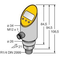 Turck Druckschalter 1 St. PS100R-310-2UPN8X-H1141 0 bar bis 100 bar von Turck