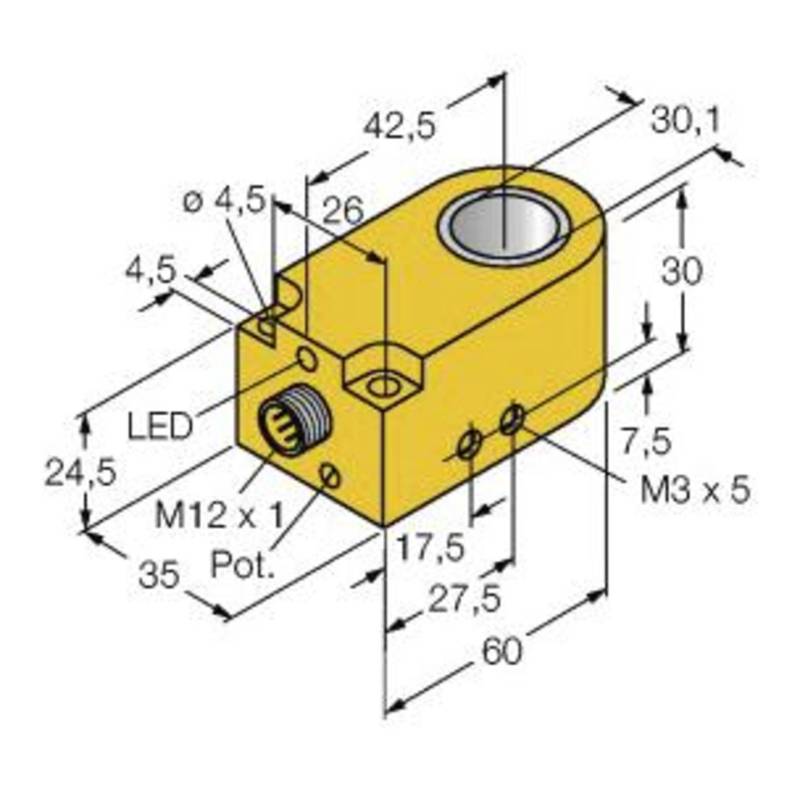 Turck Induktiver Sensor Pnp Schließer Bi30 R W30 Dap6 X H1141 Gerät Zubehör B-Ware von Turck