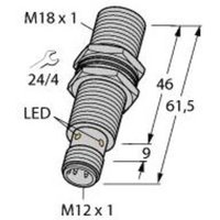 Turck Induktiver Sensor bündig PNP, Wechsler BI8U-M18M-VP6X-H1141 von Turck