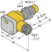 Turck Induktiver Sensor nicht bündig NAMUR NI10-G18SK-Y1X von Turck