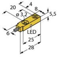 Turck Induktiver Sensor nicht bündig PNP, Schließer NI3,5-Q5,5-AP6X von Turck
