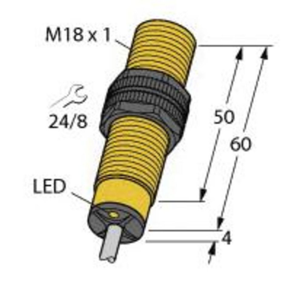 Turck Sensor Turck Induktiver Sensor nicht bündig PNP, Schließer NI12U-S18-AP6X, (NI12U-S18-AP6X) von Turck