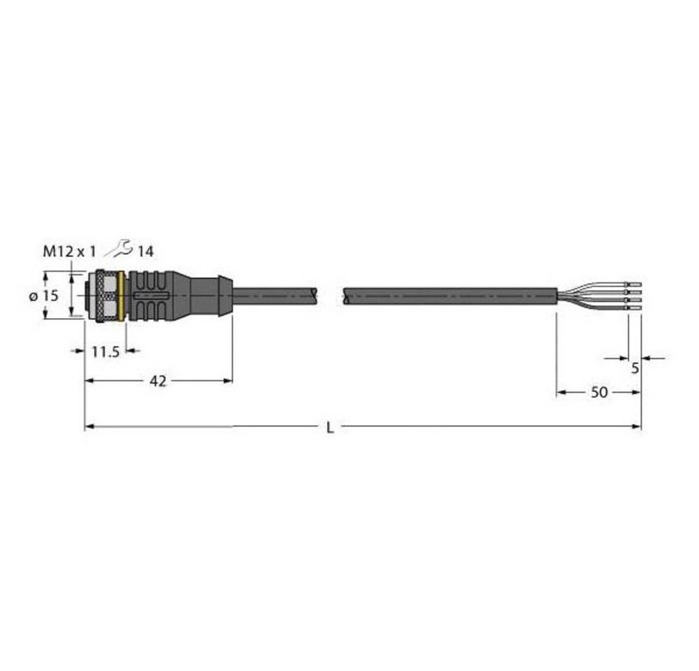 Turck Steckdose Turck 6625505 Sensor-/Aktor-Anschlussleitung 10 m Polzahl Sensoren:, RKC4.4T-10/TXL Turck Steckdose Turck 6625505 Sensor-/Aktor-Anschlussleitung 10 m Polzahl Sensoren:, RKC4.4T-10/TXL von Turck