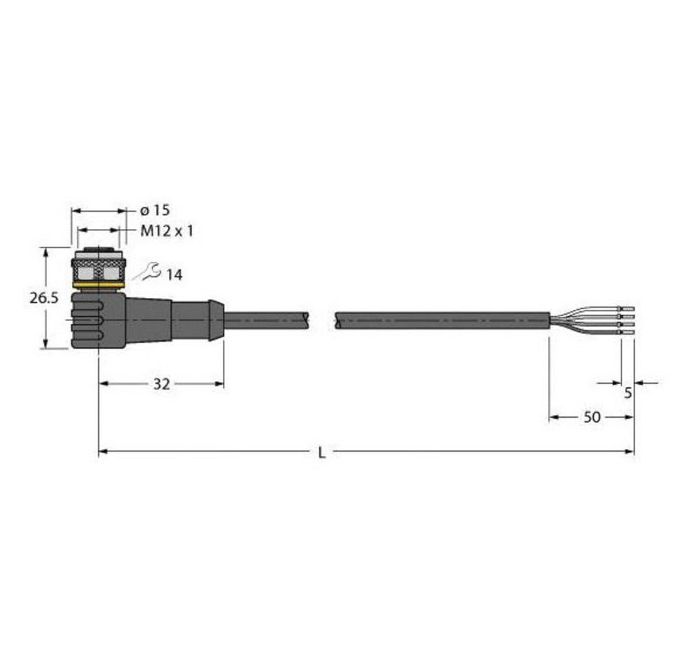 Turck Steckdose Turck 6625517 Sensor-/Aktor-Anschlussleitung 10 m Polzahl Sensoren:, WKC4.4T-10/TXL Turck Steckdose Turck 6625517 Sensor-/Aktor-Anschlussleitung 10 m Polzahl Sensoren:, WKC4.4T-10/TXL von Turck