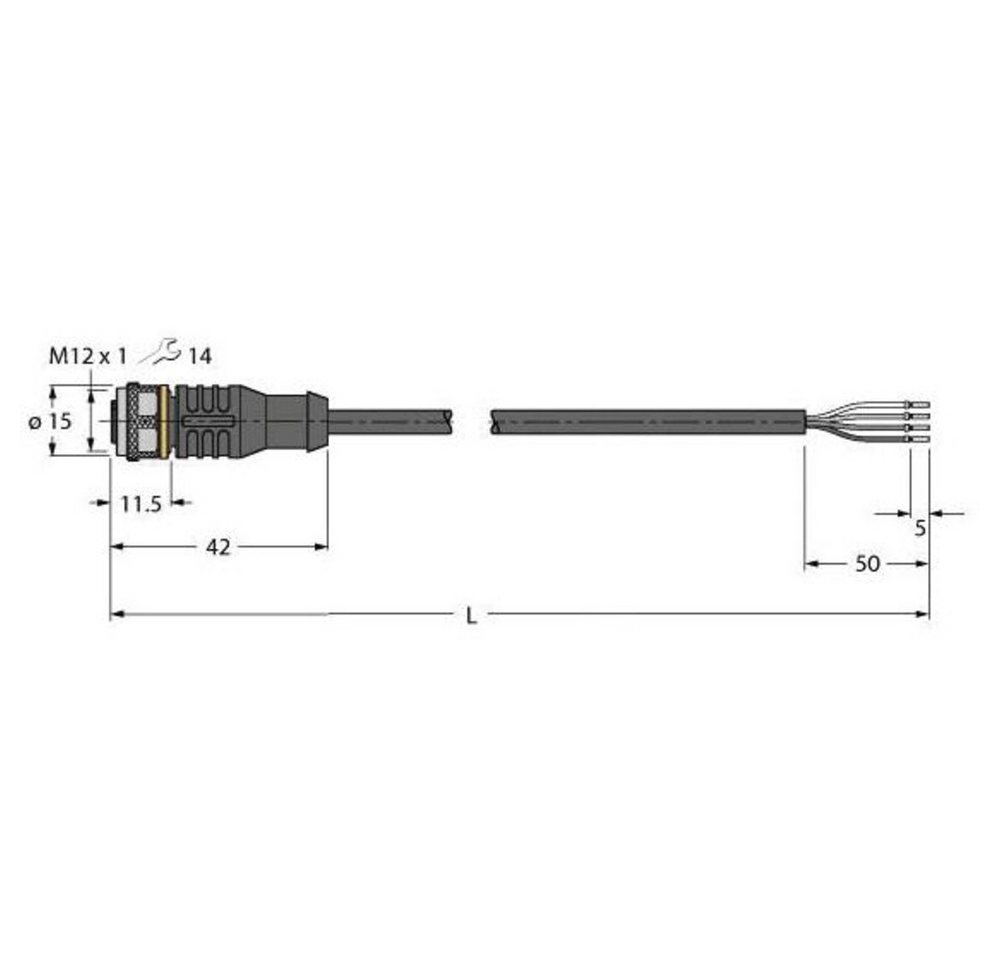 Turck Steckdose Turck 6625765 Sensor-/Aktor-Anschlussleitung 0.50 m Polzahl Sensoren, RKC4.4T-0.5/TXL Turck Steckdose Turck 6625765 Sensor-/Aktor-Anschlussleitung 0.50 m Polzahl Sensoren, RKC4.4T-0.5/TXL von Turck