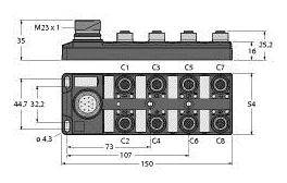 Turck Tb 8 M12 5 Cs19 T 6611941 Sensor/Aktorbox Passiv Aktuator  /Sensor Verteiler B-Ware von Turck
