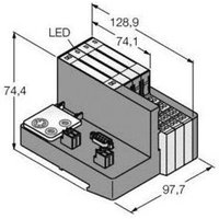 Turck TI-BL20-DPV1-S-6 1545076 Zubehör 1St. Turck TI-BL20-DPV1-S-6 1545076 Zubehör 1St. von Turck