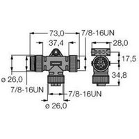 Turck U2385-7 Sensor-/Aktor-Verteiler und Adapter T-Verteiler 1St. von Turck